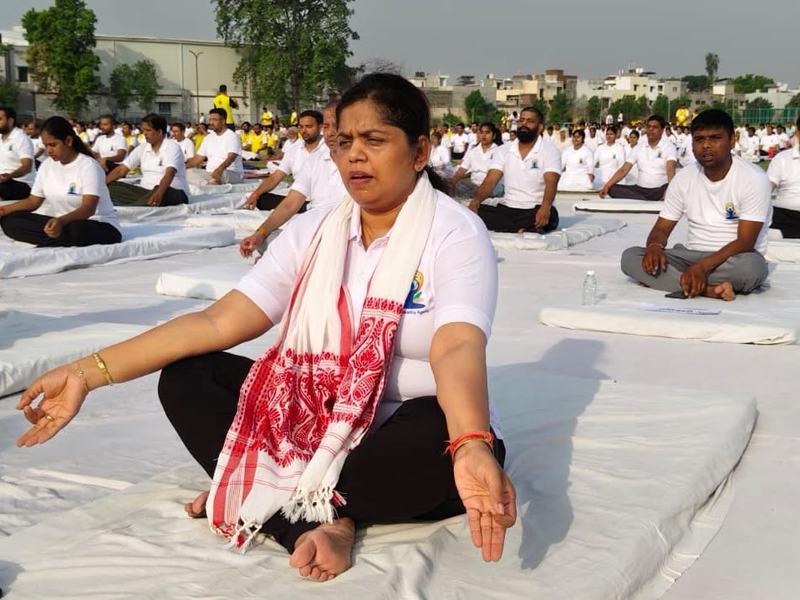 International Yoga Day at Bareilly Stadium