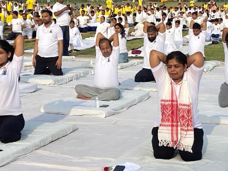 International Yoga Day at Bareilly Stadium