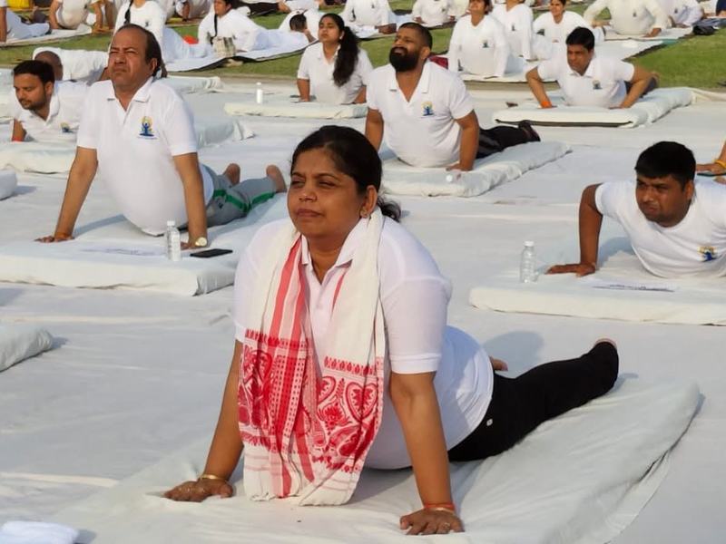 International Yoga Day at Bareilly Stadium