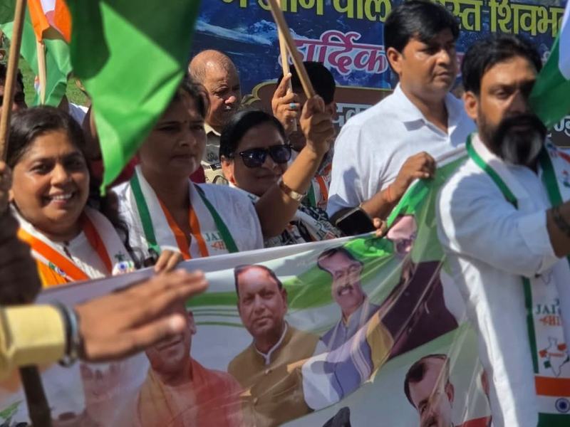 Tiranga Yatra in Baheri town