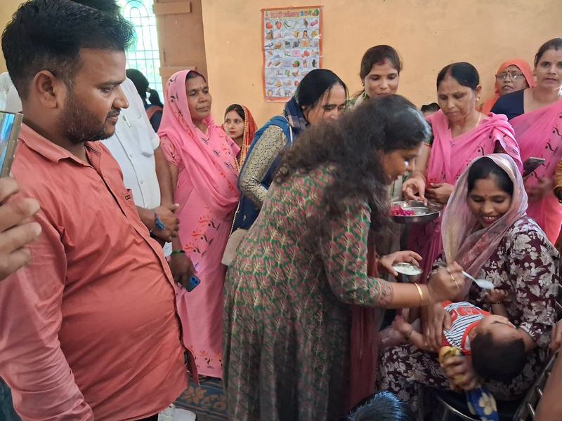 Godbharai and Annaprashan under Seva Sankalp Abhiyan, Aakha Baheri