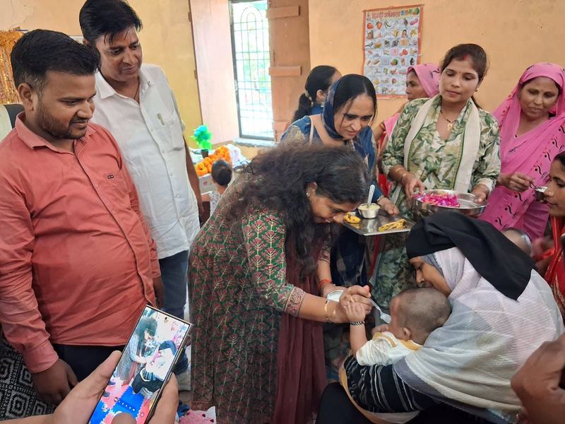 Godbharai and Annaprashan under Seva Sankalp Abhiyan, Aakha Baheri