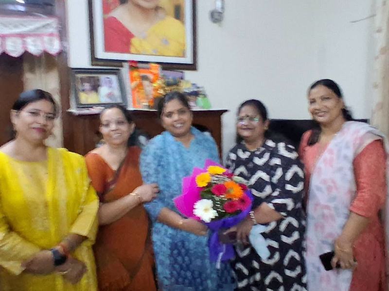 Well-wishers congratulate her on the Rajya Sabha candidature